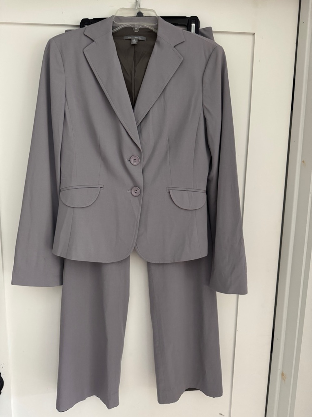 Ann Taylor Light Gray Lavender Women's Blazer & Trouser Suit